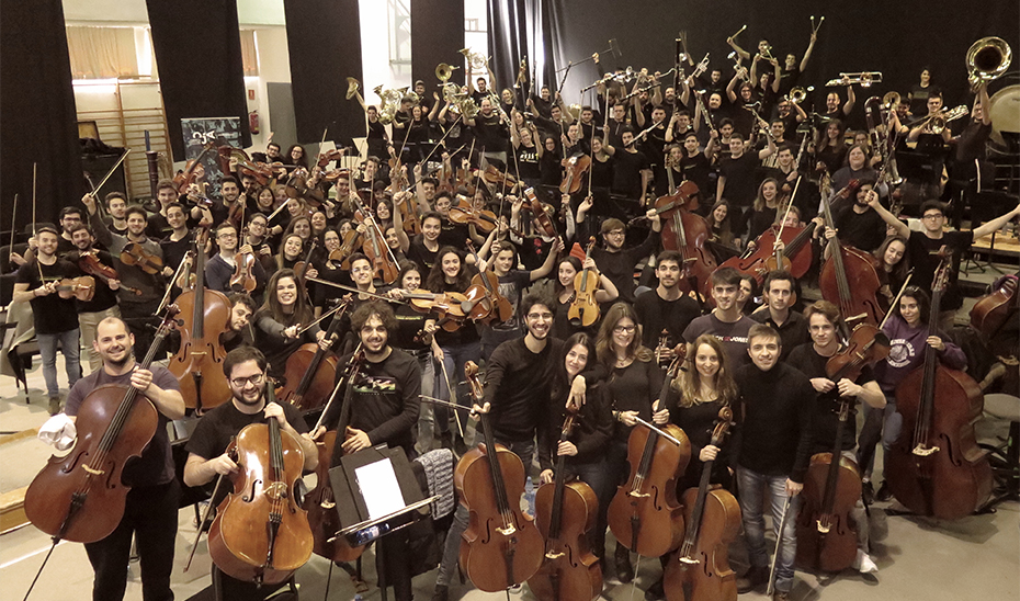 La Orquesta Joven de Andalucía, durante uno de sus últimos ensayos. 